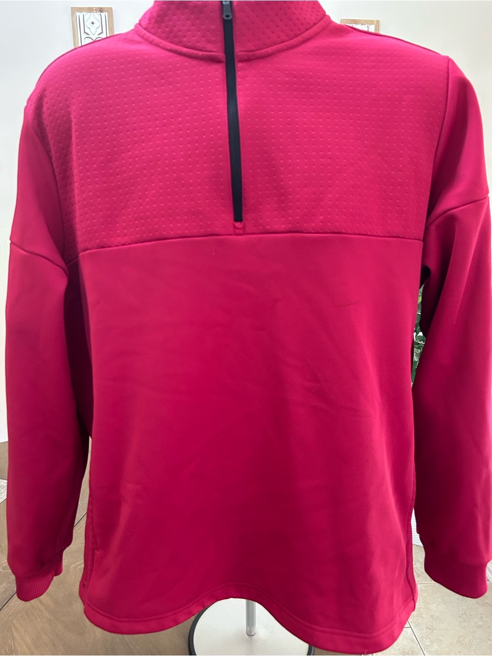 Adidas Golf Climawarm 1/4 Zip Pullover Men’s Large Red Fleece Performance Jacket
